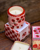 A DOPO CANDELA PROFUMATA IN CERAMICA POMODORO, LIMONE, BASILICO