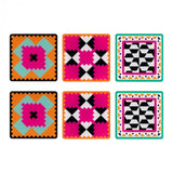 DECOR SET 6 SOTTOBICCHIERE QUADRATO ETHNIC