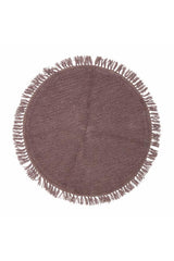 Tappeto Rotondo in Lana Purple