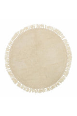Tappeto Rotondo in Lana Purple White