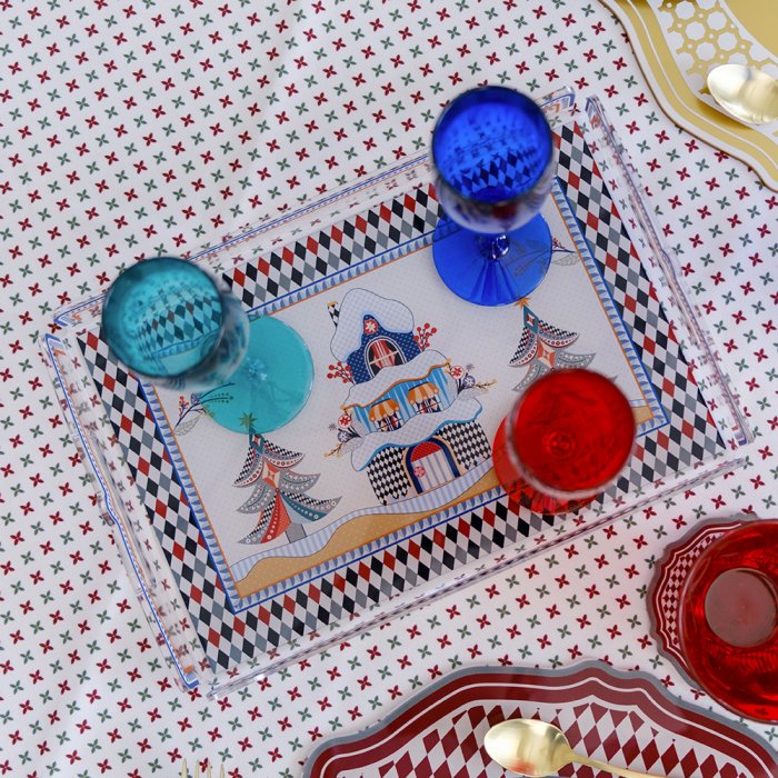 VASSOIO PICCOLO CASETTA NATALE