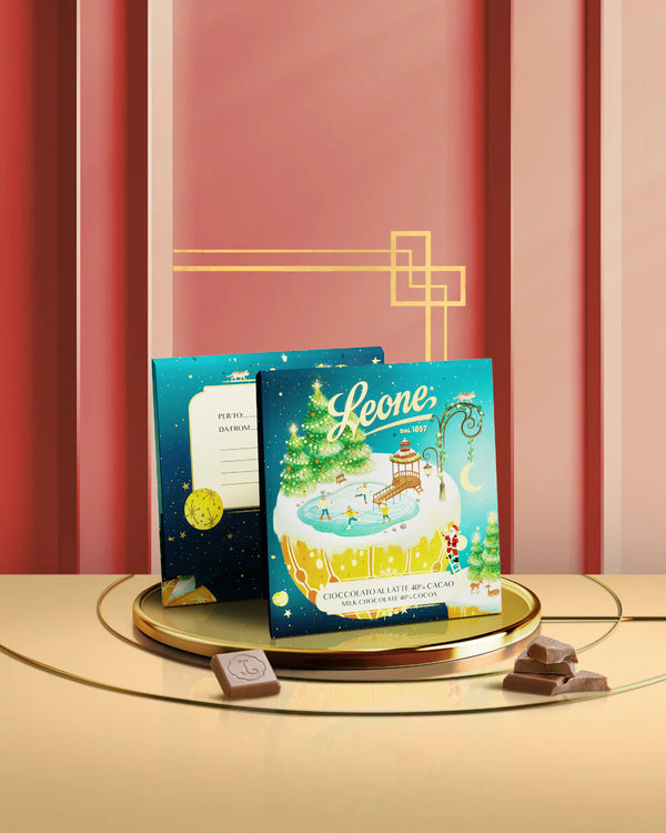 TAVOLETTA LEONE CIOCCOLATO AL LATTE 40% CON BIGLIETTO