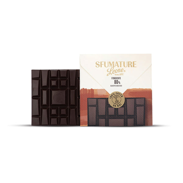 CIOCCOLATO SFUMATURE LEONE FONDENTE 80% DECISO